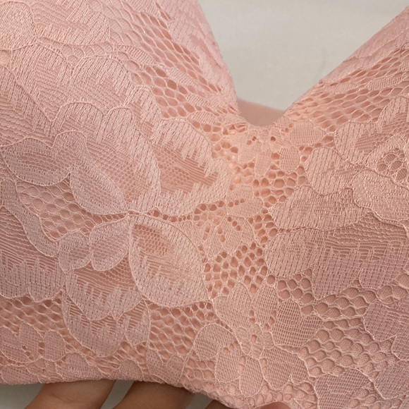 Knix Pink Lace Wingwoman Size 8 40D 40DD 40E 42D 42DD 42E Floral Wireless Comfy - Picture 7 of 13